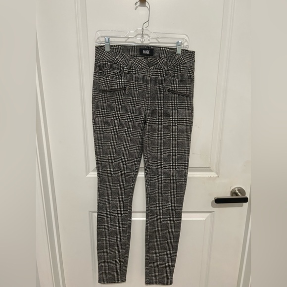 PAIGE Pants - PAIGE Monochrome Checkered Trousers size 27